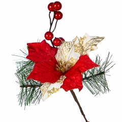 Пуансетія червона зі сніжинками (022NT)