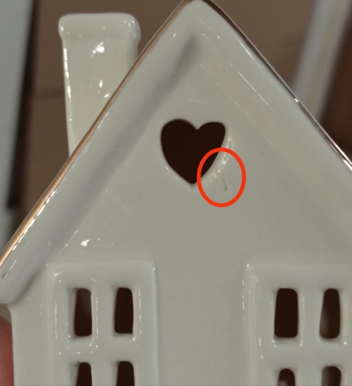 Светодиодный домик (LED), белый, 14 см (00BR-6039-003)