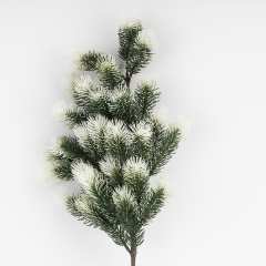 Декоративна гілка "Ялина з інеєм", 56 см (9256-008)