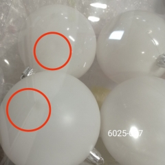 УЦІНКА Набір ялинкових куль "Різдвяний Ритуал" (8 см * 6 шт, білий) (Дефект іграшок,потертості) (00BR-6025-027)