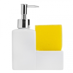 Диспенсер с губкой "Прикосновение чистоты", белый, 6*13*16,5 см (00BR-9024-012)