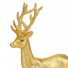 Декоративна фігурка "Блискучий олень", золота, 36 см (6041-019)