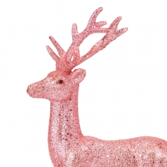 Декоративна фігурка "Блискучий олень", рожева, 23 см (6041-020)