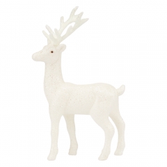Декоративна фігурка "Блискучий олень", біла, 23 см (6041-023)