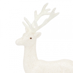 Декоративна фігурка "Блискучий олень", біла, 23 см (6041-023)