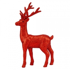 Декоративна фігурка "Блискучий олень", червона, 23 см (6041-024)