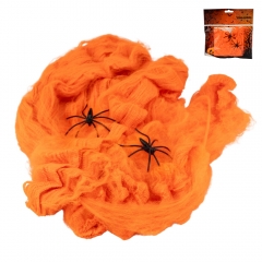 Декор на Хелловін "Помаранчева павутина з павуками", 20 г (9242-001)