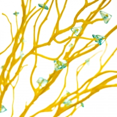 Гілка штучна "Кришталик", жовта (8100-065)