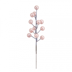 Штучна гілка "Рожеві ягідки", 21 см (9223-002)