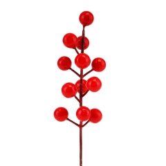 Штучна гілка "Червоні ягідки", 21 см (9223-003)