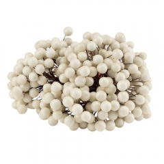 Набір декоративних ягідок "Дари природи", 10 шт, кремовий, 15 см (9223-006)