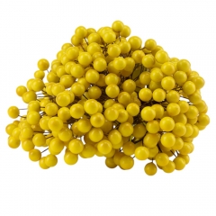 Набір декоративних ягідок "Дари природи", 10 шт, жовтий, 15 см (9223-010)