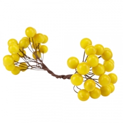 Набір декоративних ягідок "Дари природи", 10 шт, жовтий, 15 см (9223-010)