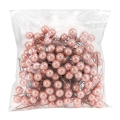 Набір декоративних ягідок "Перли", персиковий, 200 шт, 6,5 см (9223-016)
