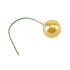 Набір декоративних ягідок "Перли", жовтий, 200 шт, 6,5 см (9223-017)