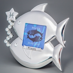 Фоторамка "Рыбы" (12 см) Плохая упаковка, микроцарапины, черные точки (318N)