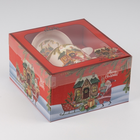 Кружка с блюдцем и ложечкой 