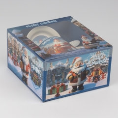 Кружка з блюдцем та ложечкою "Різдвяна несподіванка", 350 мл * Рандомний вибір дизайну (9250-029)