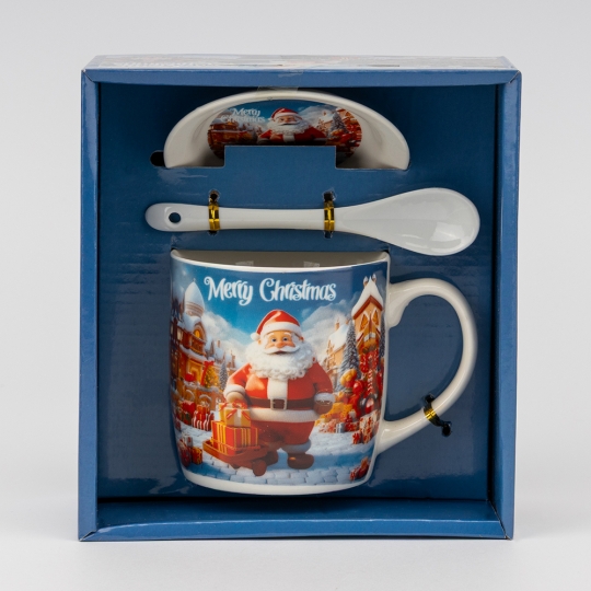 Кружка с блюдцем и ложечкой 