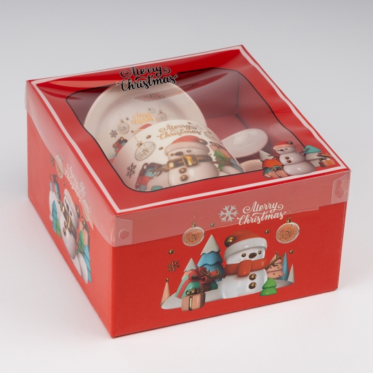 Кружка з блюдцем та ложечкою 