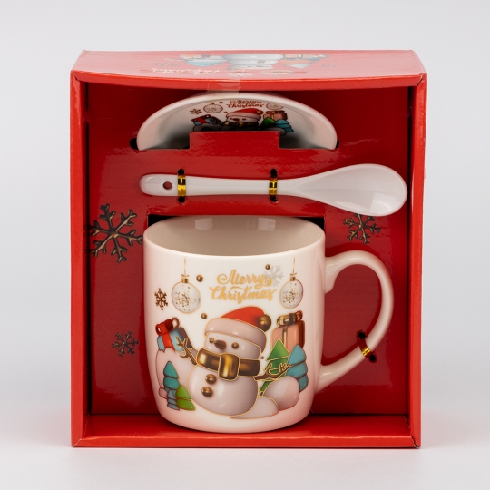 Кружка з блюдцем та ложечкою 