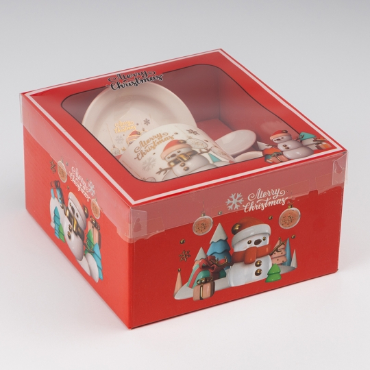 Кружка з блюдцем та ложечкою 