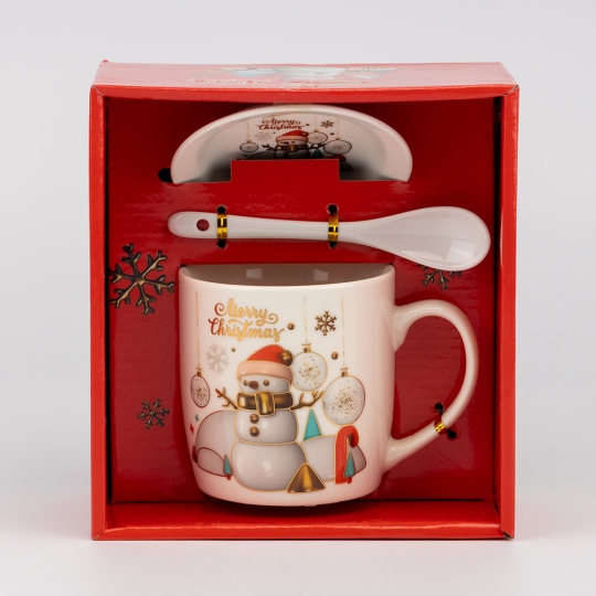 Кружка з блюдцем та ложечкою 