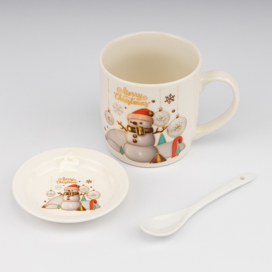 Кружка з блюдцем та ложечкою 