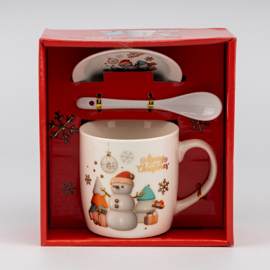 Кружка з блюдцем та ложечкою 