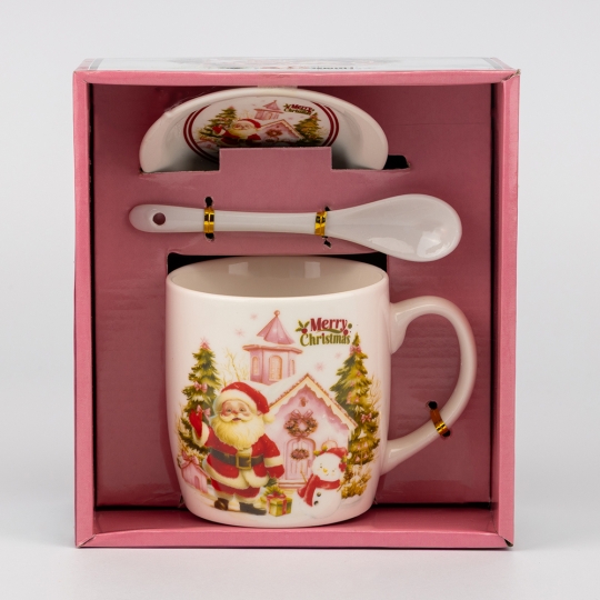 Кружка з блюдцем та ложечкою 