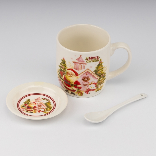 Кружка з блюдцем та ложечкою 