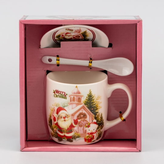 Кружка з блюдцем та ложечкою 