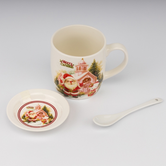 Кружка з блюдцем та ложечкою 