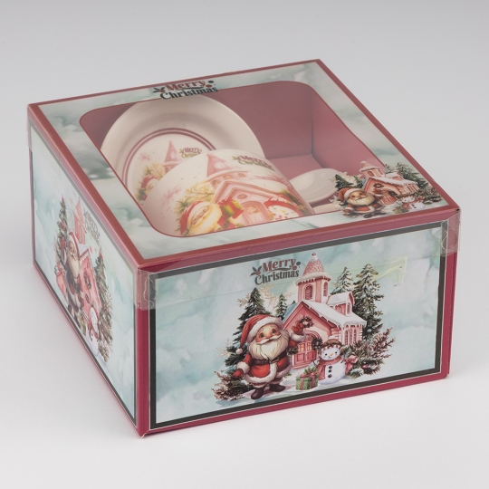 Кружка з блюдцем та ложечкою 