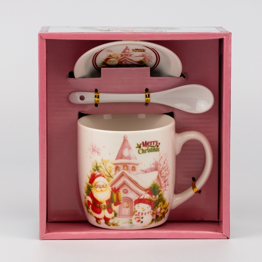 Кружка з блюдцем та ложечкою 