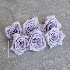 Головка троянди, бузкова, 7,5 см (9222-048)