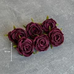 Головка троянди, бордова, 6 см (9222-056)