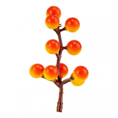 Штучна гілочка з ягодами "Золота осінь", помаранчева, 9 см (9233-006)