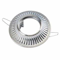 Світильник точковий декоративний "Бароко", срібний, 10 см (FP004)