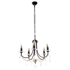 Люстра подвесная винтажная чёрная на 5 ламп (FN007/5) (FN007/5)