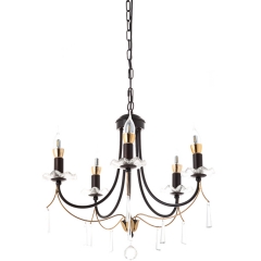 Люстра подвесная винтажная чёрная на 5 ламп (FN007/5) (FN007/5)