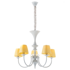 Люстра подвесная с жёлтыми абажурами (5 ламп) (NW001/5) (NW001/5)