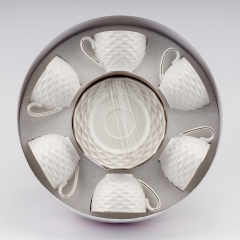 Набор "Венецианские волны" на 6 персон, белый, 230 мл (9292-021)