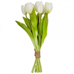 Букет тюльпанов "Весеннее наслаждение", белый, 30 см (9129-001)