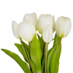 Букет тюльпанов "Весеннее наслаждение", белый, 30 см (9129-001)