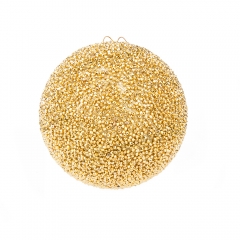 Новогодняя игрушка "Золотистый  шарик", 15 см (6018-049)