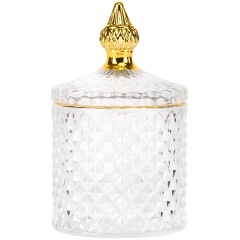 УЦІНКА Ємність для зберігання "Лейла", 14 см (Потертість напиленя,сміття у склі) (00BR-9157-055)