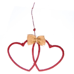 Елочная игрушка "Два сердца" (035NY)