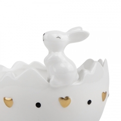 Ємність для зберігання "Великодній хвостик", біла, 11,5 см (5005-004)