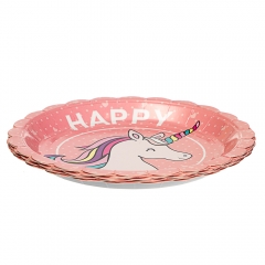 Набір тарілок "Єдиноріг" 18 см. 10шт. *2 види (8513-011)